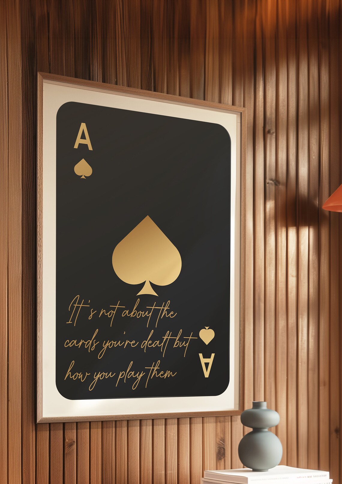 Playing Card Retro Print, Black and Gold Poster - Image 2