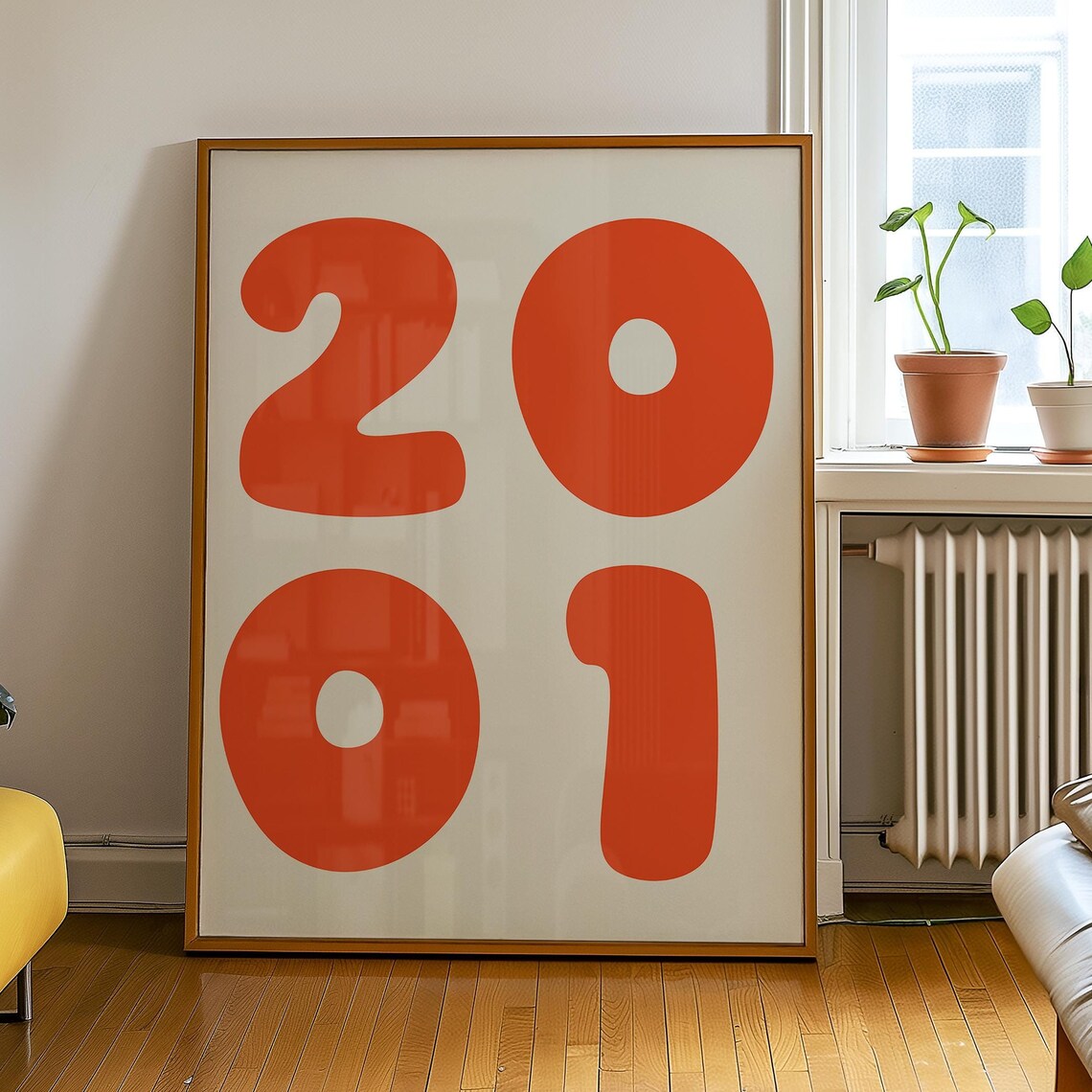 Custom Retro Year Poster, Personalized Birthday Gift