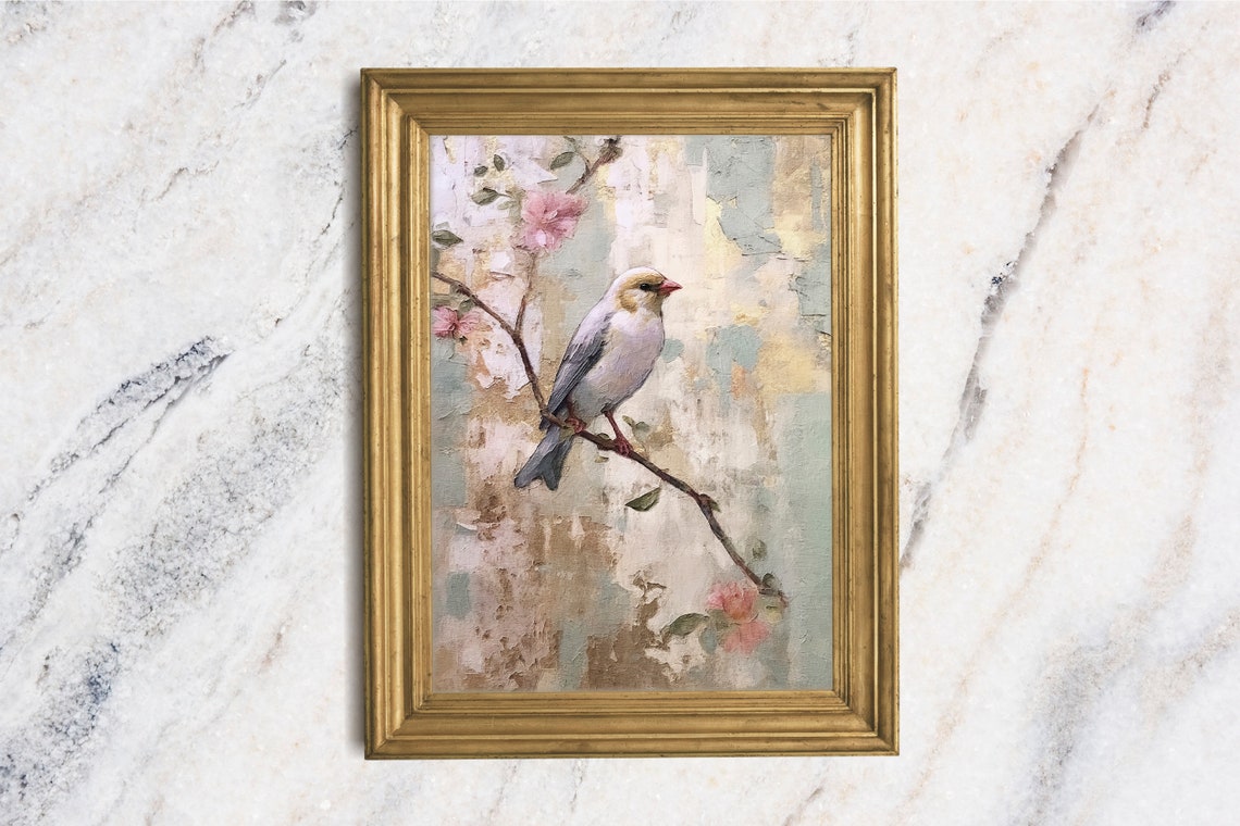 Bird Art Print Spring Oil Painting Print Small Bird Oil Painting Little Bird Oil Painting Original Oil Art Print Birthday Gift For Mom