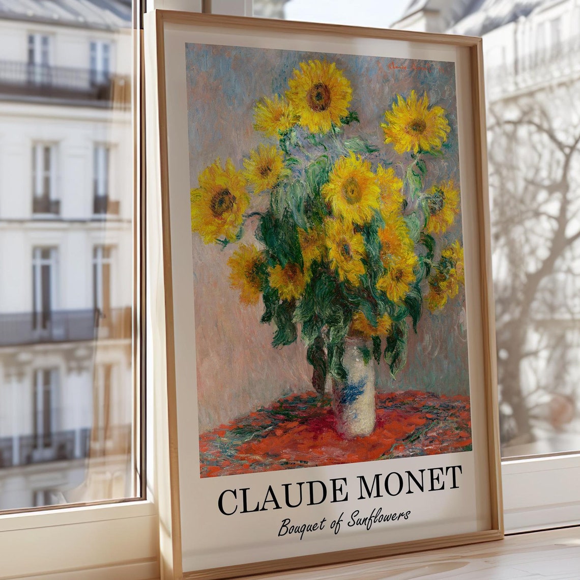 Sunflowers Claude Monet Poster Bouquet Of Art French Wall Decor Floral Painting Print Yellow Flowers Wallpaper