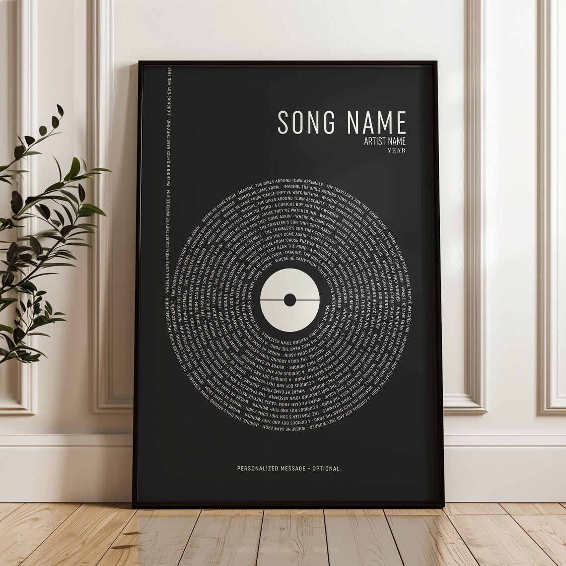 Custom Song Lyrics Music Anniversary Personalized Print