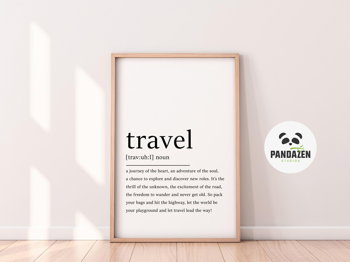 Travel Dictionary Definition Minimalist Wanderlust Adventure Quote Poster - Image 8