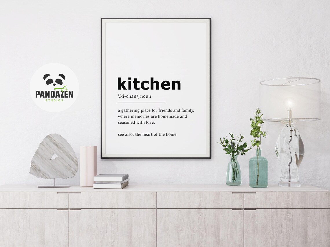 Kitchen Definition Heart Of The Home Memories Love Quote Poster - Image 2