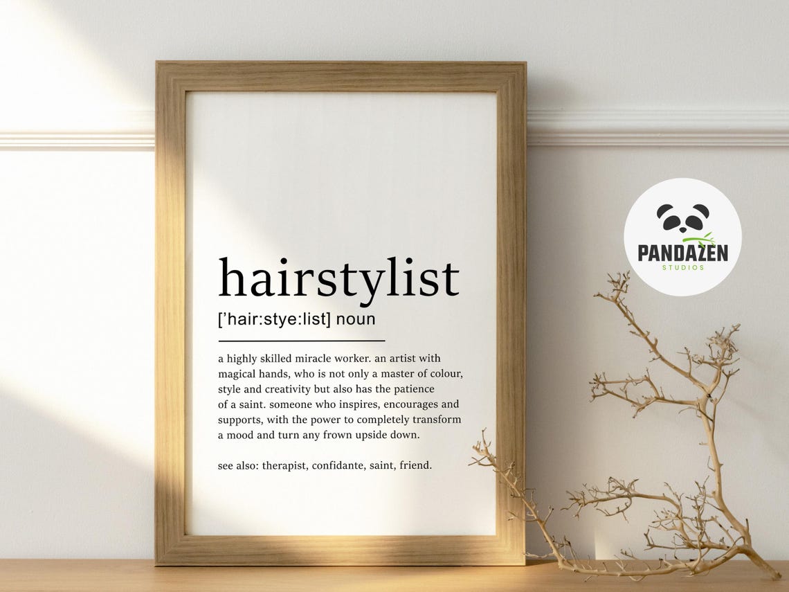 Hairstylist Definition Miracle Worker Saint Funny Dictionary Poster - Image 5