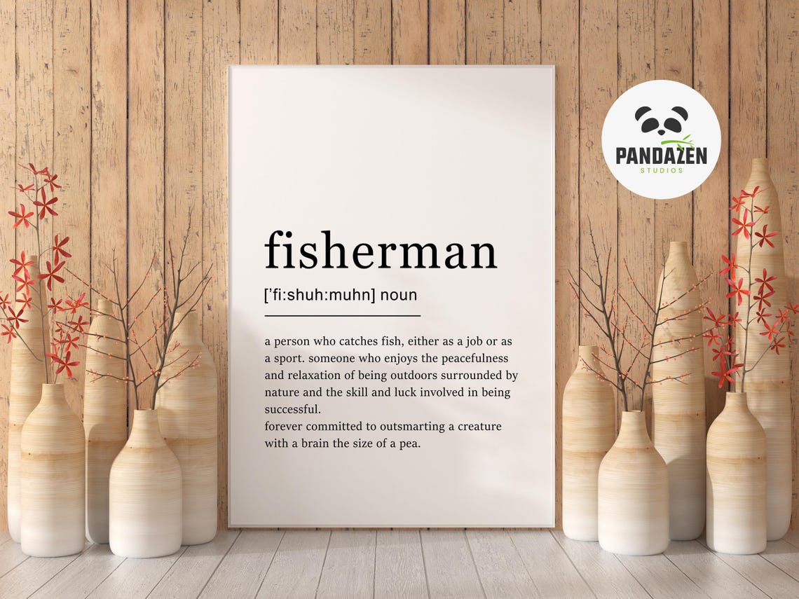 Fisherman Definition Print Fishing Wall Art Fisherman Gift Nautical Decor Angler Definition Poster Outdoor Enthusiast Art Fishing Gift - Image 6