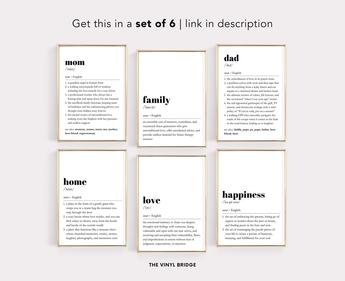 Mom Definition Poster, Mother's Day Gift for Her - Image 2