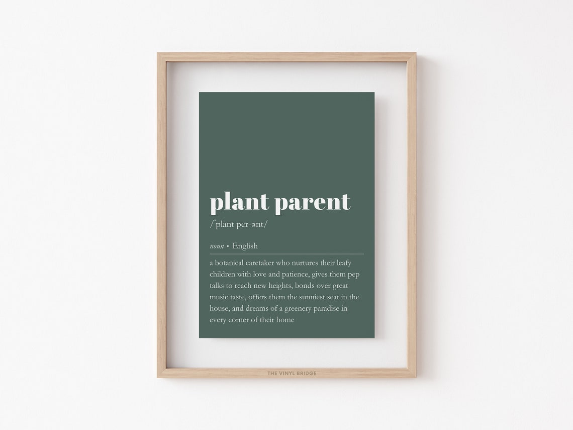 Plant Parent Definition Dictionary Botanical Caretaker Quote Poster - Image 4