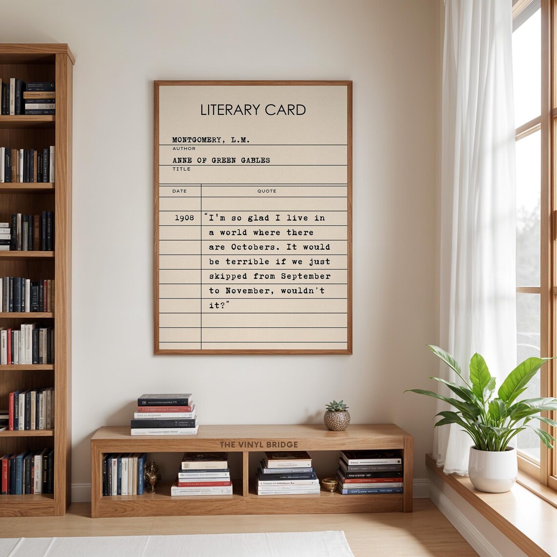 Anne of Green Gables Literary Card October Quote Bookish Poster - Image 3