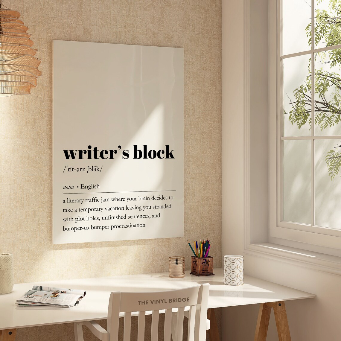 Writers Block Definition, Funny Literary Decor - Image 4