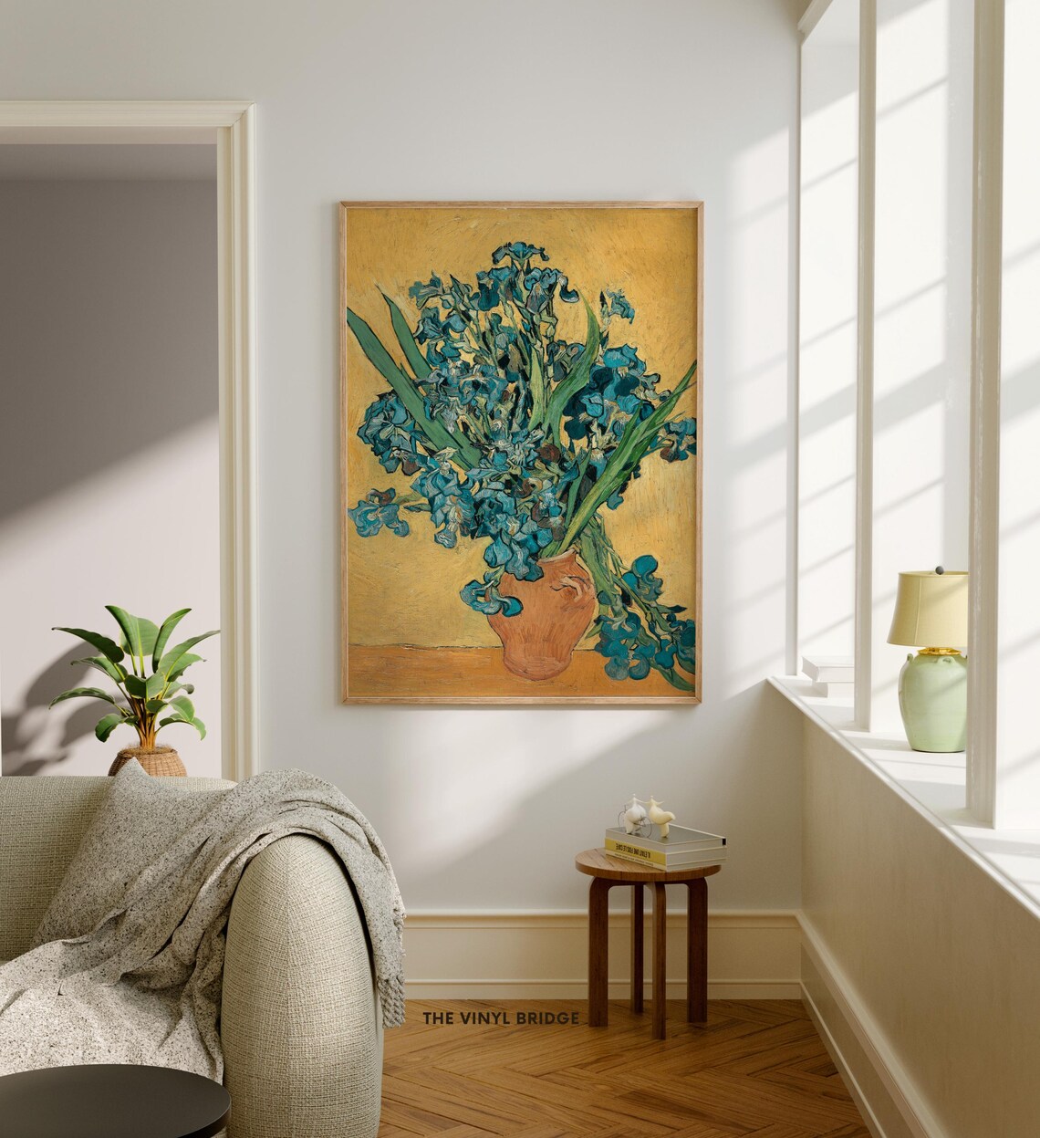 Van Gogh Blue Irises Vase Floral Still Life Vintage Art Poster - Image 4