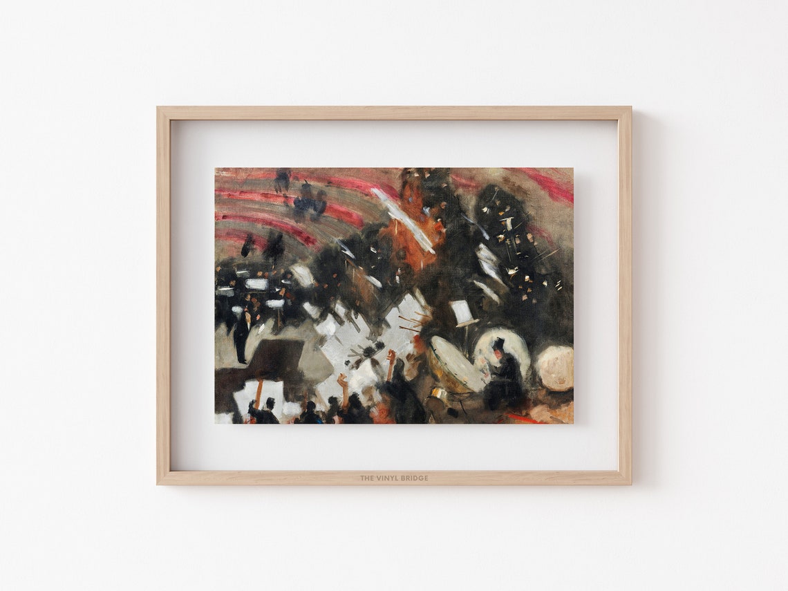 Abstract Impressionist Orchestra Concert Painting Music Art Poster - Image 4