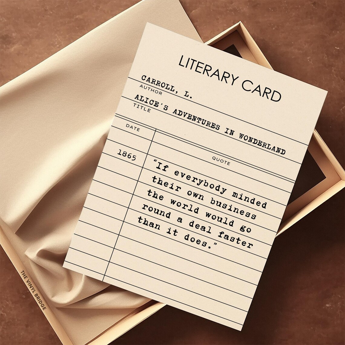 Personalized Literary Card Library Checkout Vintage Quote Poster - Image 4