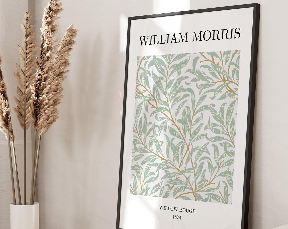 William Morris Willow Bough Exhibition Poster Art Print - Image 2
