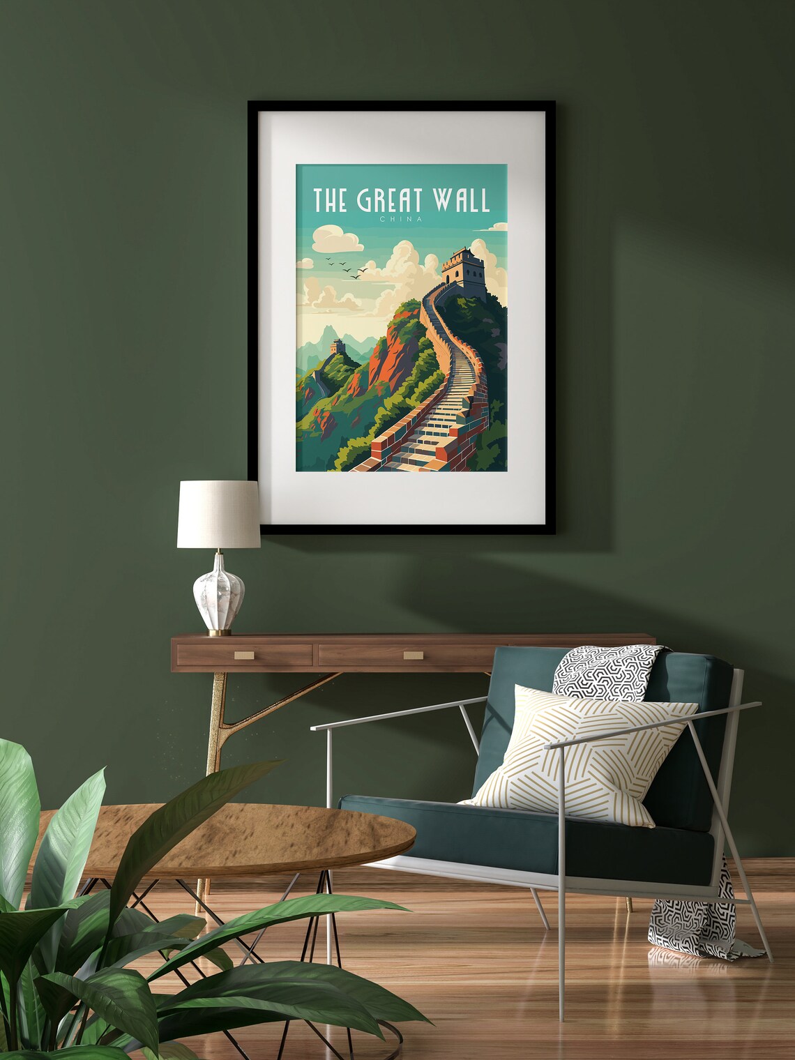 Great Wall of China Vintage Travel Poster, China - Image 2