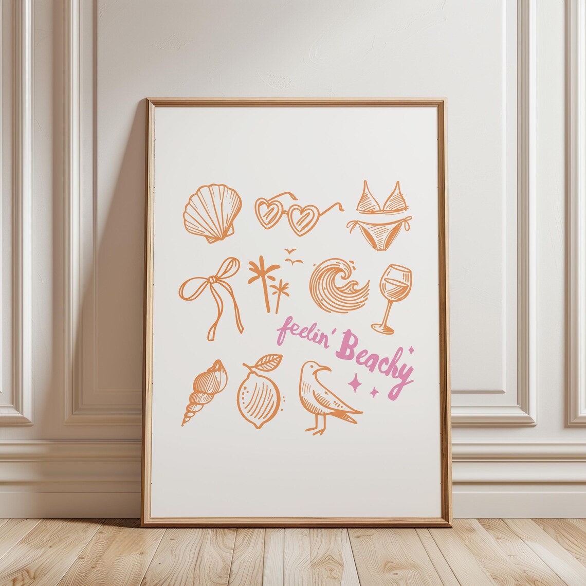 Feelin Beachy Summer Beach Bikini Seashell Sun Poster - Image 2