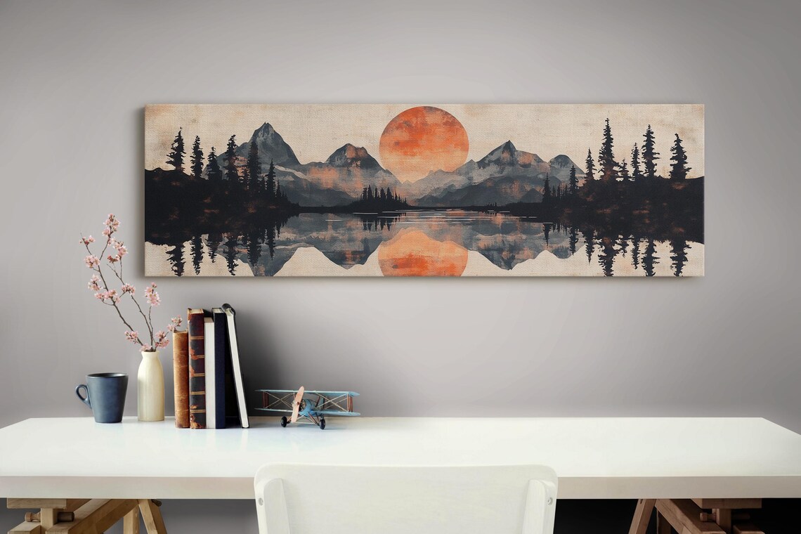 Mount Rainier Sunset Reflection, Scenic Landscape - Image 3