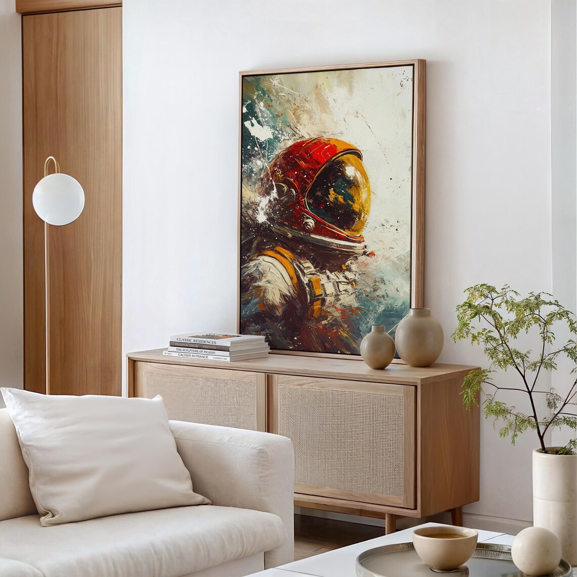 Abstract Astronaut Art Print, Cosmic Brush Strokes - Image 7