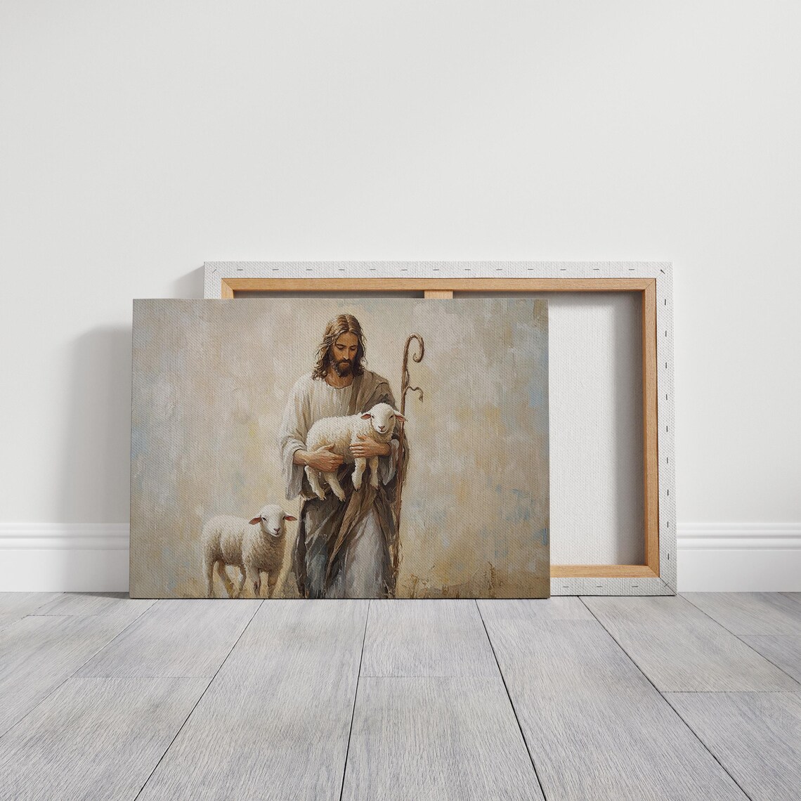 Jesus Carrying A Lamb Christian Shepherd Art Print - Image 7