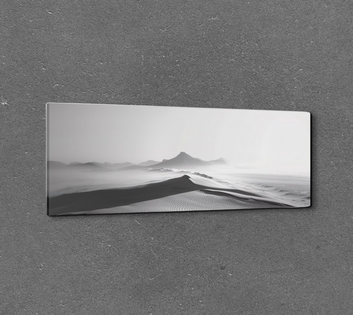 Black And White Desert Sand Dunes Minimalist Nature Art Poster - Image 7