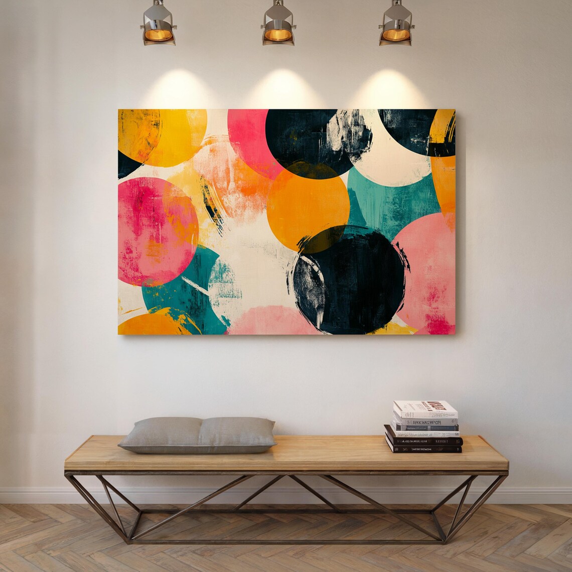 Colorful Abstract Circle Art, Modern Geometric - Image 6