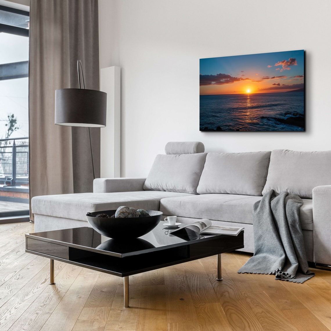 Golden Ocean Sunset Over Calm Water With Warm Reflection Poster - Image 5