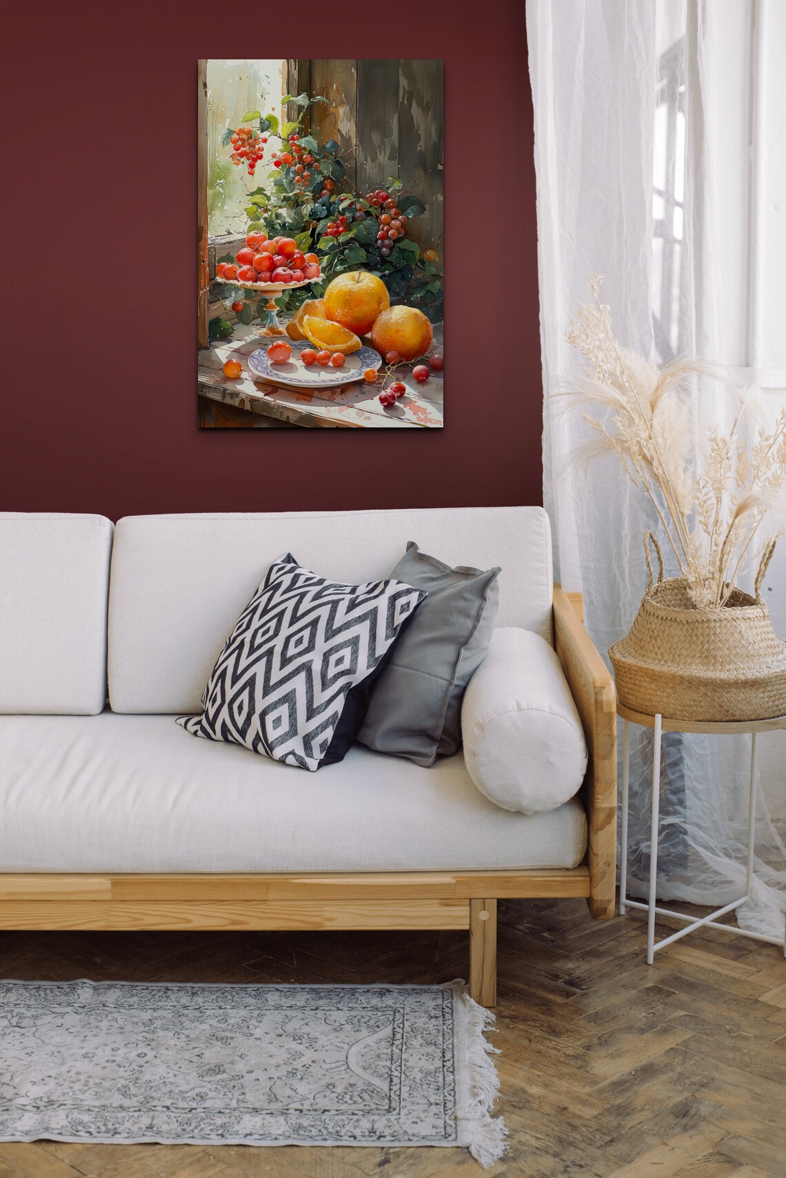 Tomatos Oranges And Cherries, Fruit Still Life - Image 4