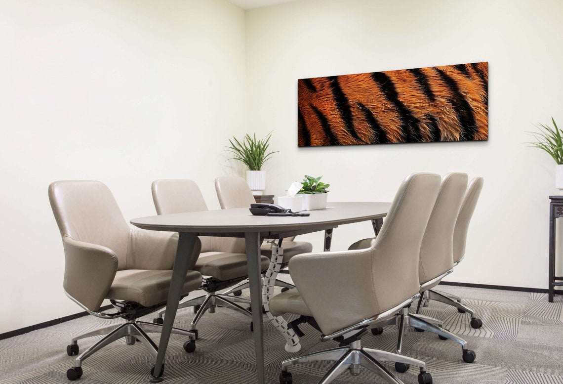 Tiger Fur Close-Up Orange and Black Striped Macro Animal Poster - Image 6