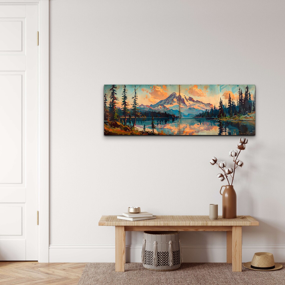 Mount Rainier Mid-Century Modern Art Print - Image 5