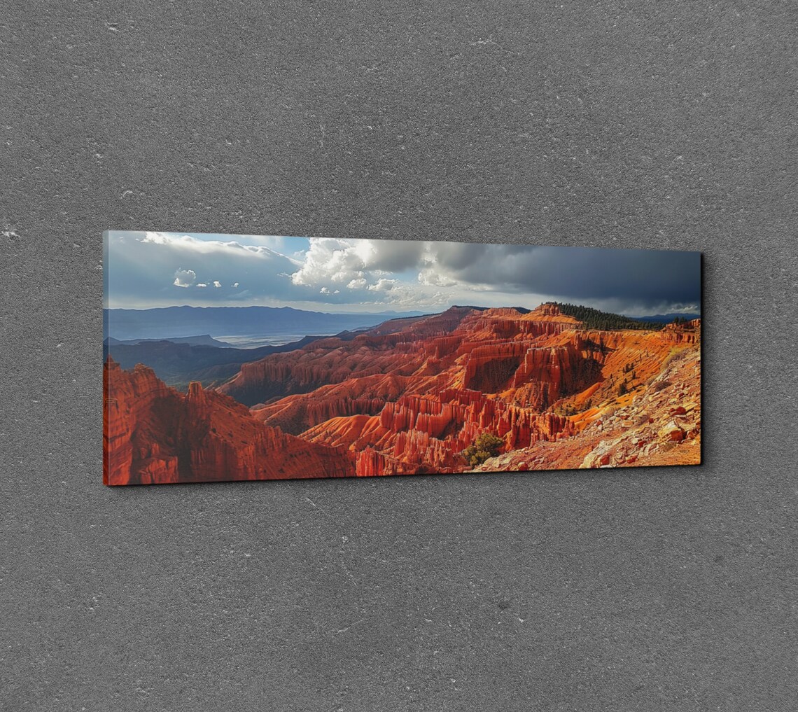 Cloudy Sky Cedar Breaks Utah, Western Landscape - Image 7