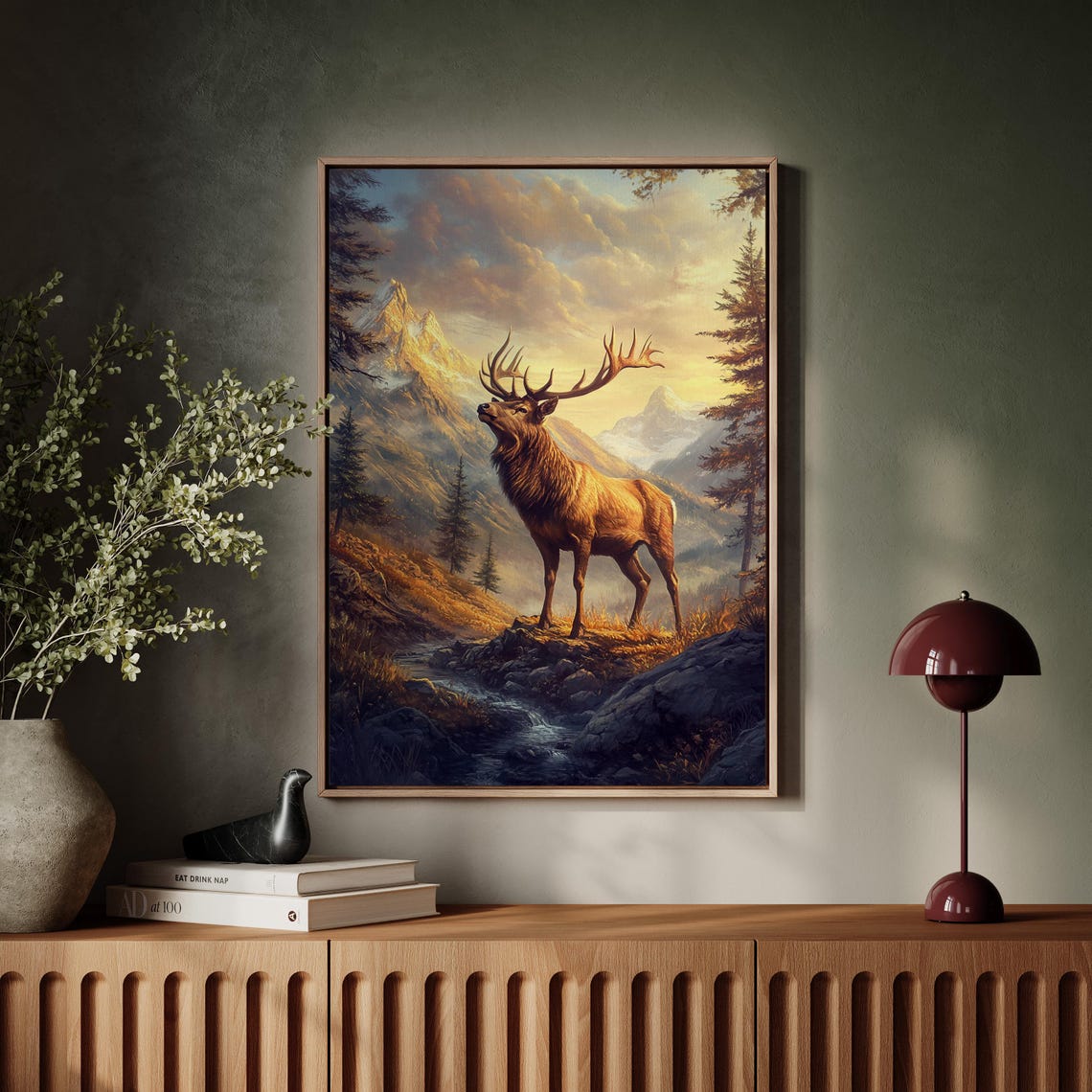 Majestic Bugling Elk, Sunset Mountain Art Print - Image 5