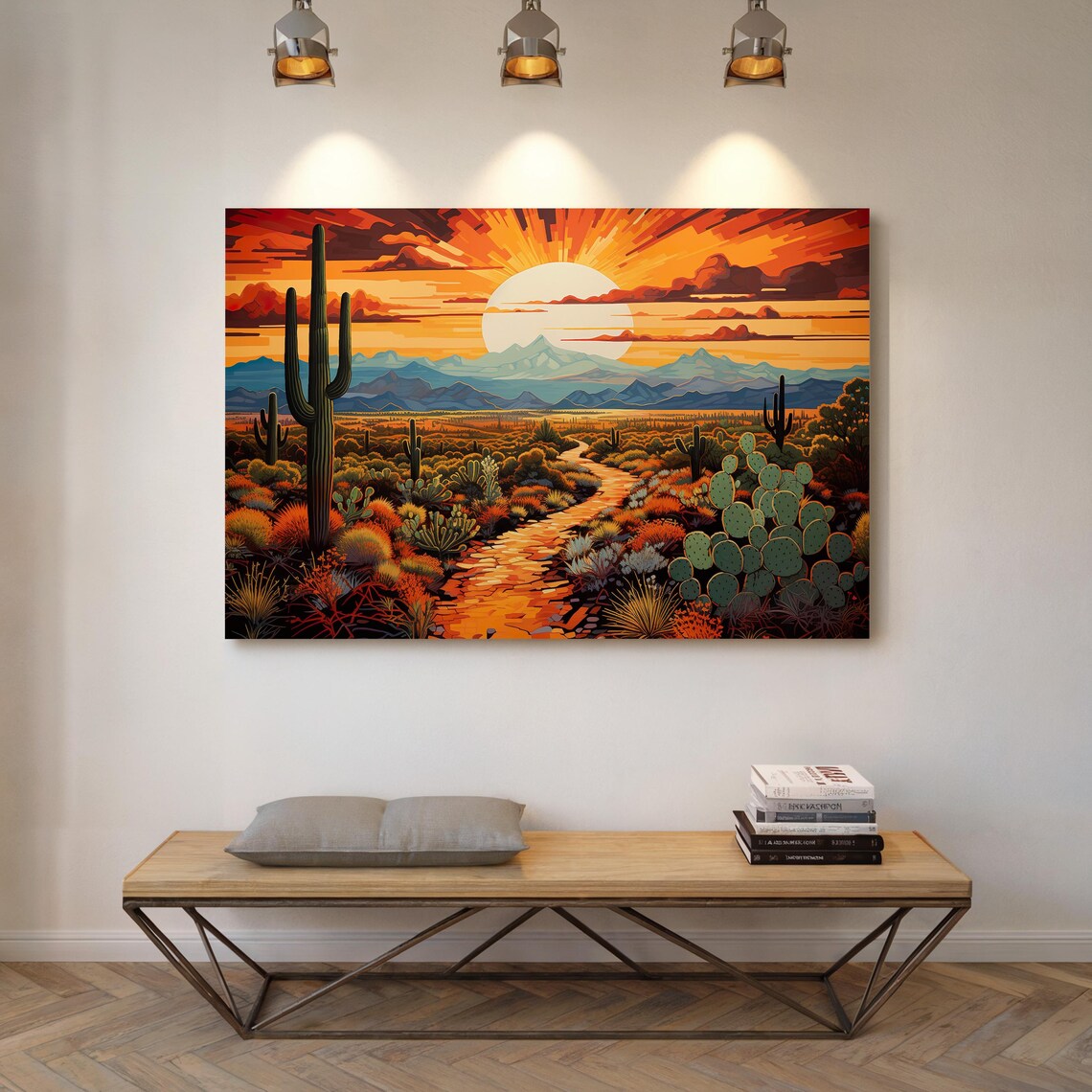 Southwestern Landscape Art Print, Arizona Mexico Texas - Image 4