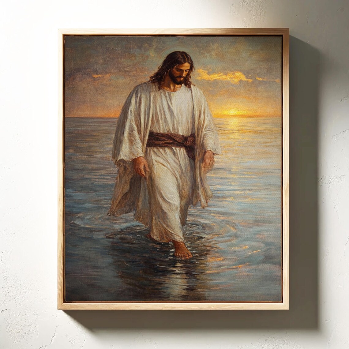 Jesus Walking On Water, Serene Christian Decor - Image 4