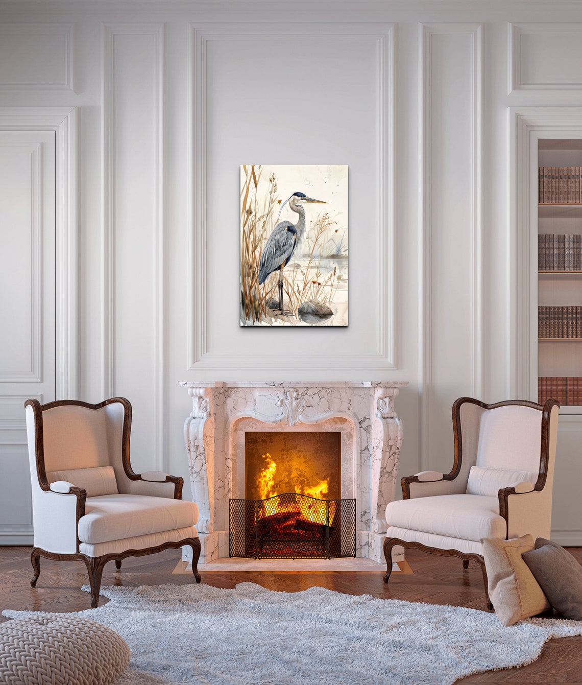 Watercolor Blue Heron, Nature Art - Image 7