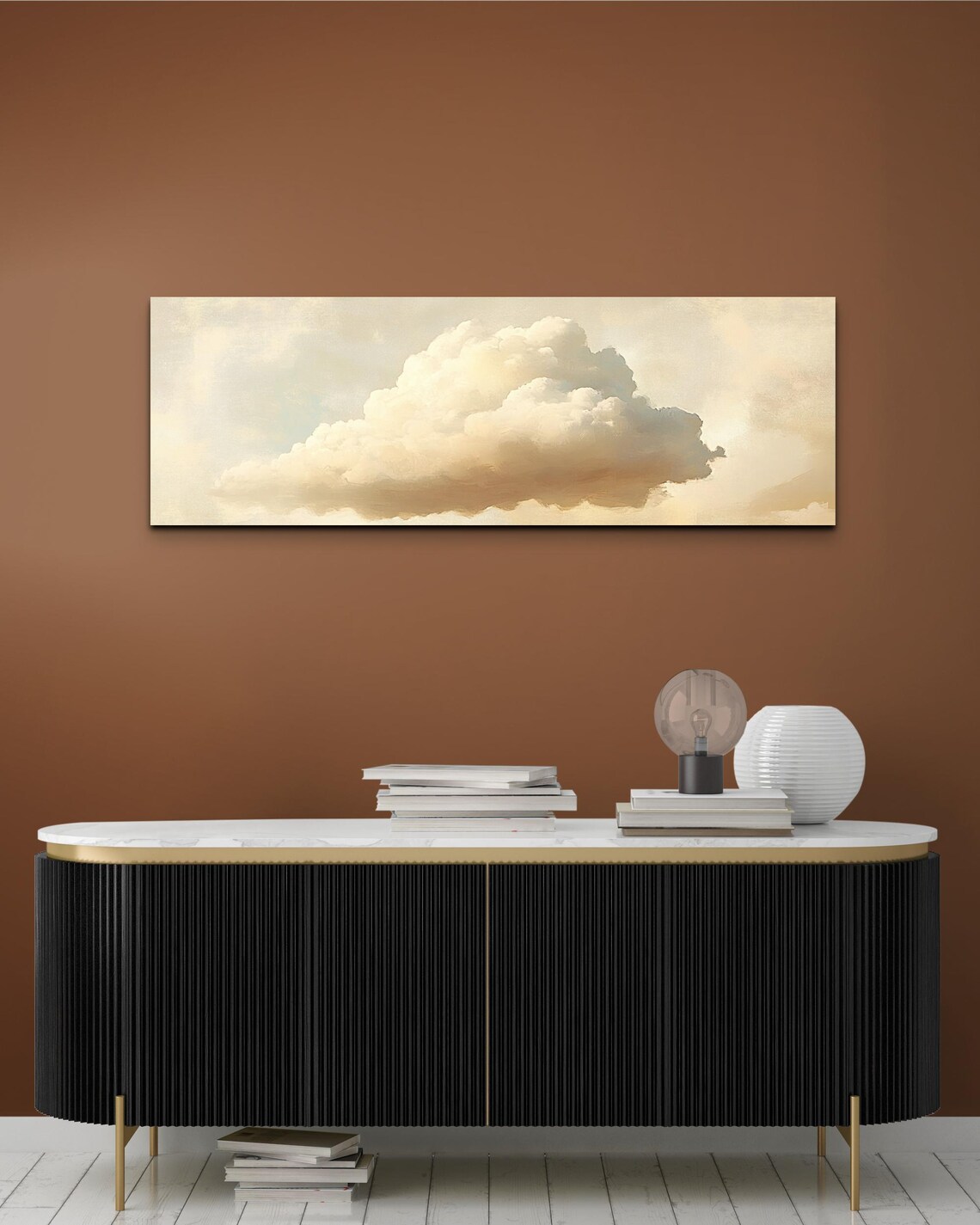 Serene Clouds Tranquil Landscape Art Print - Image 6