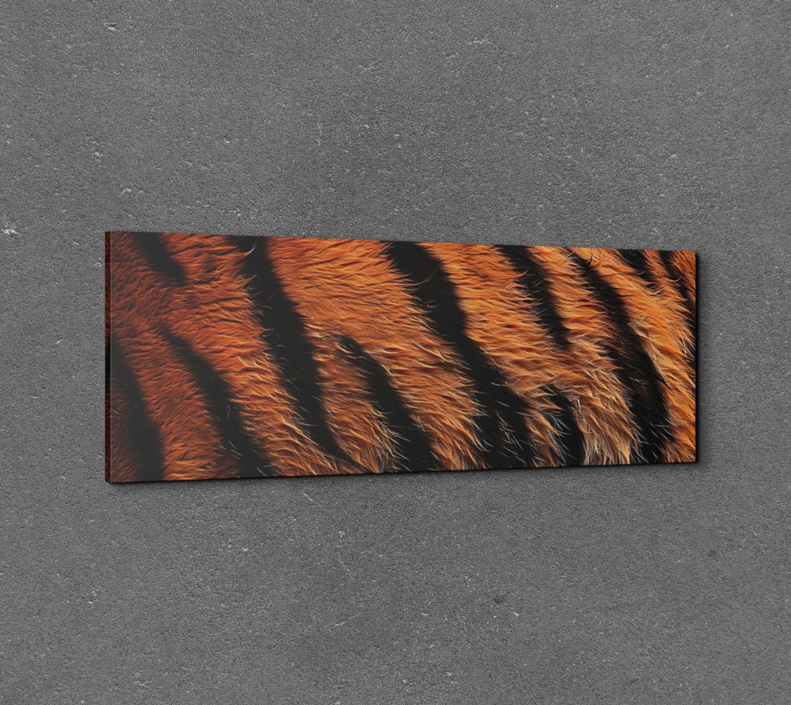 Tiger Fur Close-Up Orange and Black Striped Macro Animal Poster - Image 7