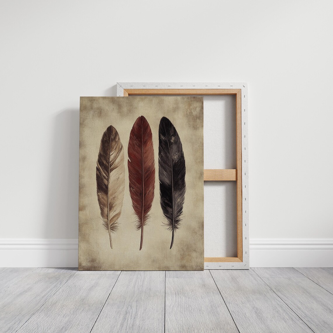 Rustic Feather Trio, Boho Inspired Art Print - Image 6