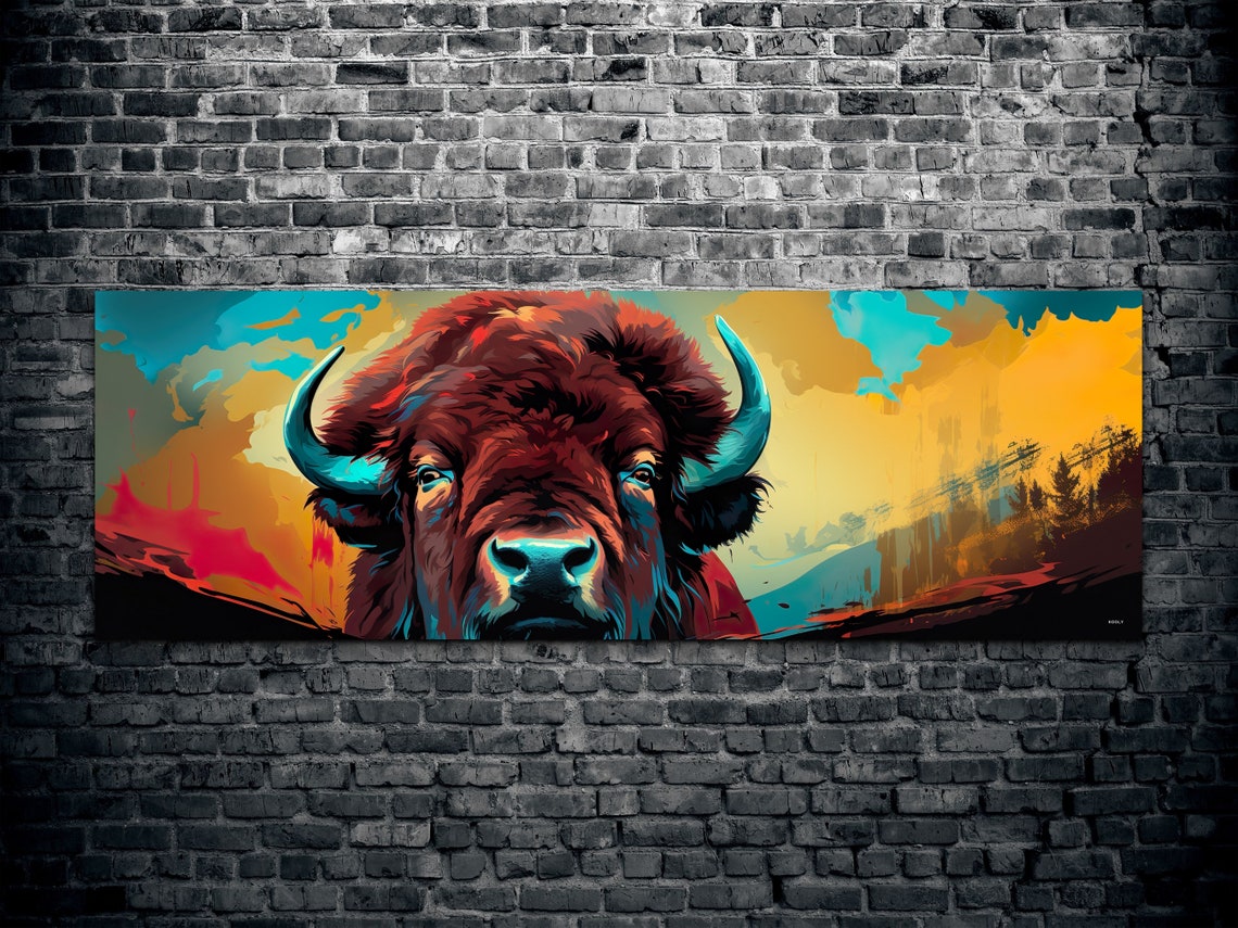 Bison - Modern Art Print - Image 2