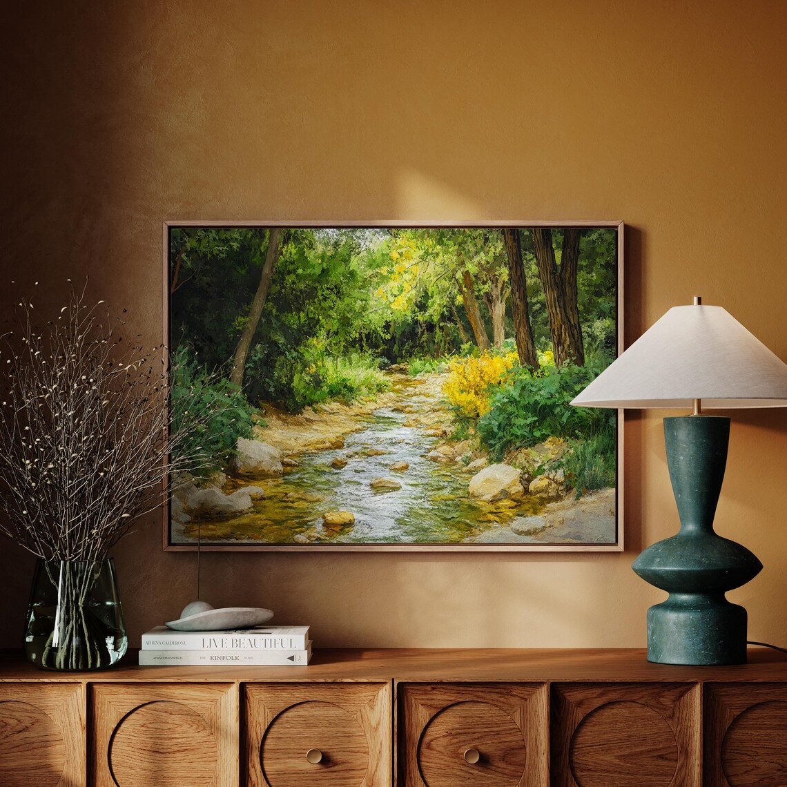 Serene Forest Stream, Peaceful Nature Landscape - Image 7