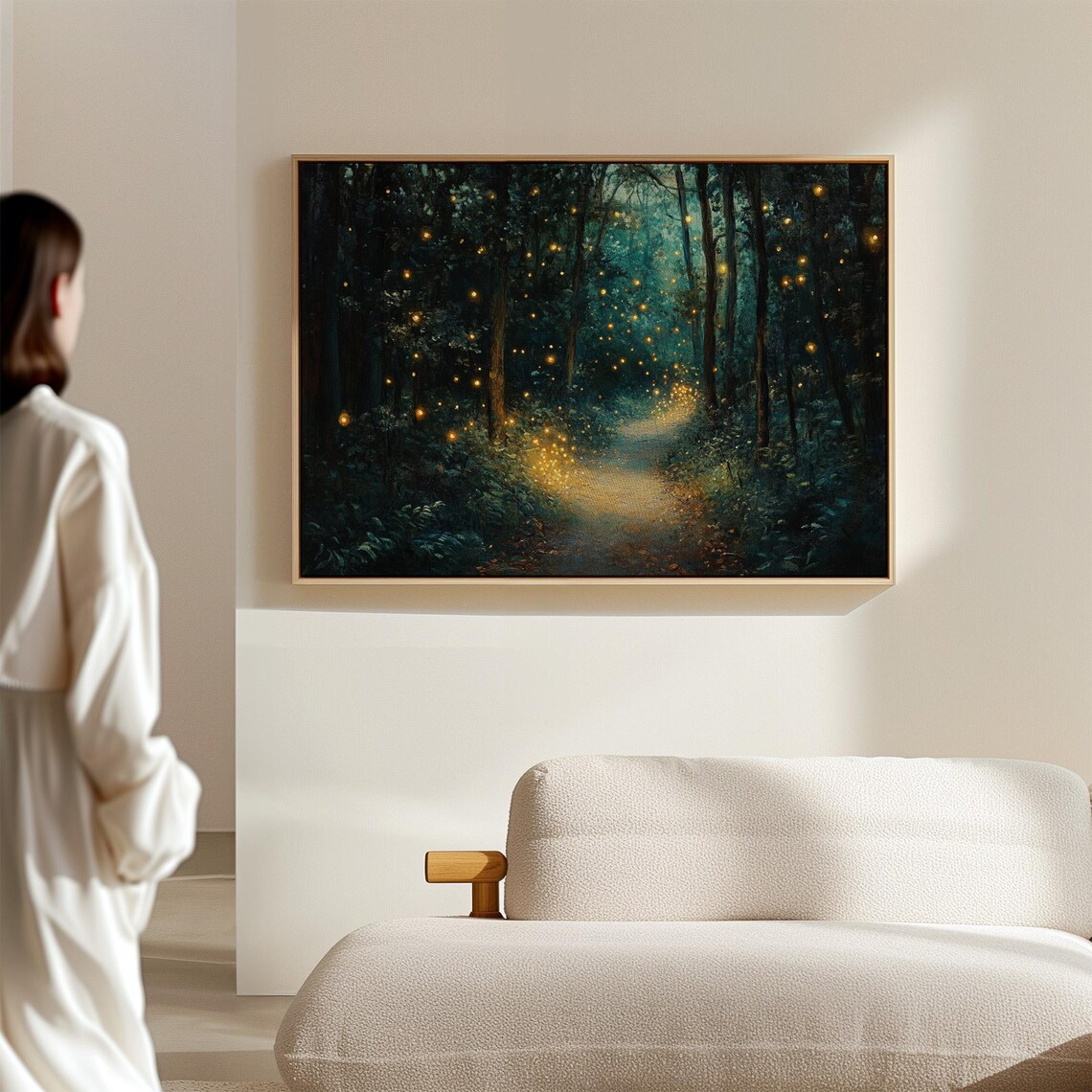 Enchanted Forest Path With Fireflies, Mystical Woodland Landscape - Image 7