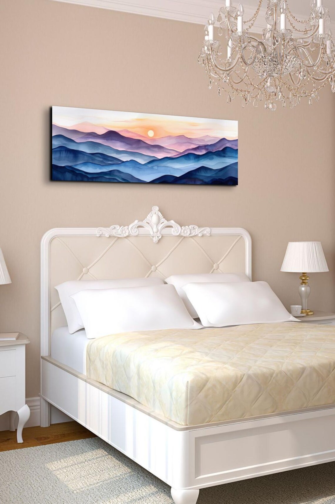 Watercolor Mountains Art Print, Mountain Landscape - Image 6