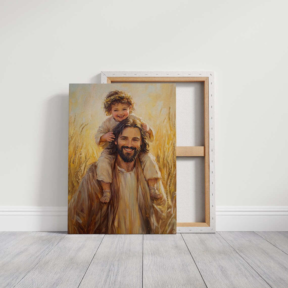 Jesus With Child On Shoulders, Christian Faith Art - Image 6