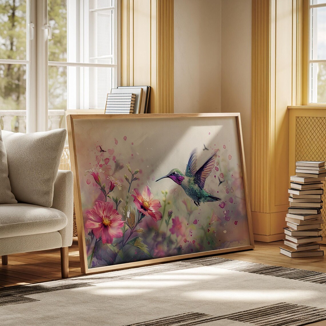 Hummingbird Wall Art Print, Bird Decor for Room - Image 6