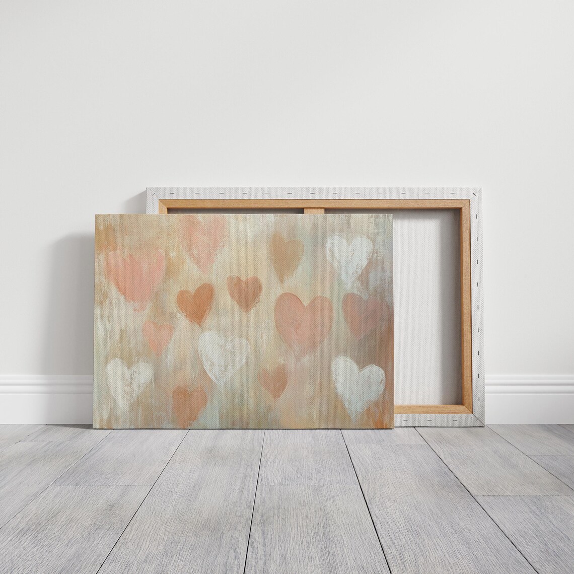 Neutral Toned Heart Abstract Wall Art Print - Image 5