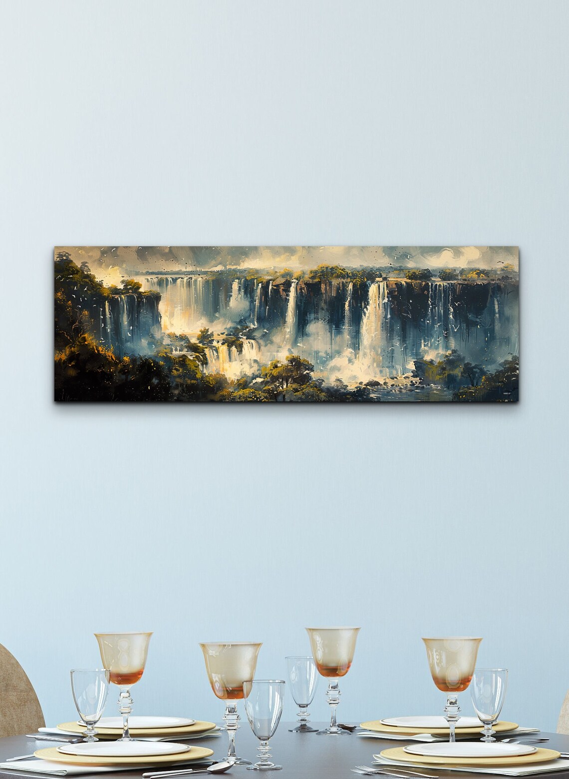 Iguazu Falls Mid-Century Modern Panoramic Art Print - Image 5