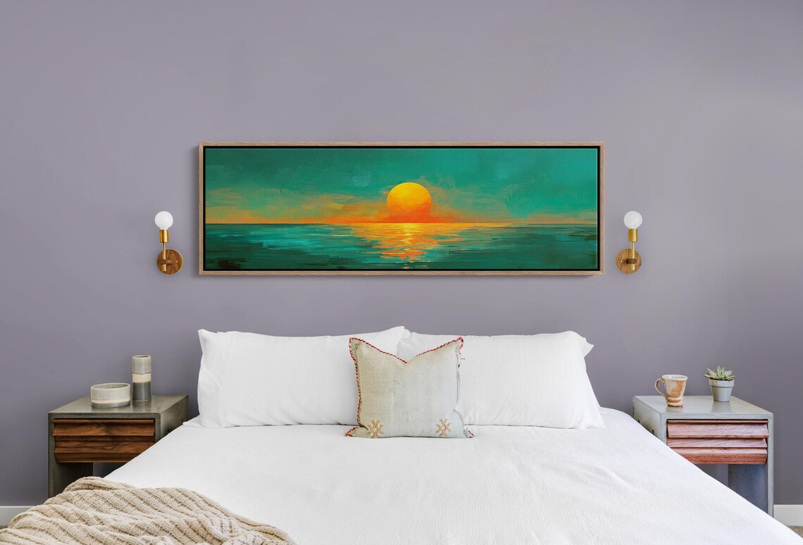 Modern Ocean Landscape, Coastal Wall Art Print - Image 4