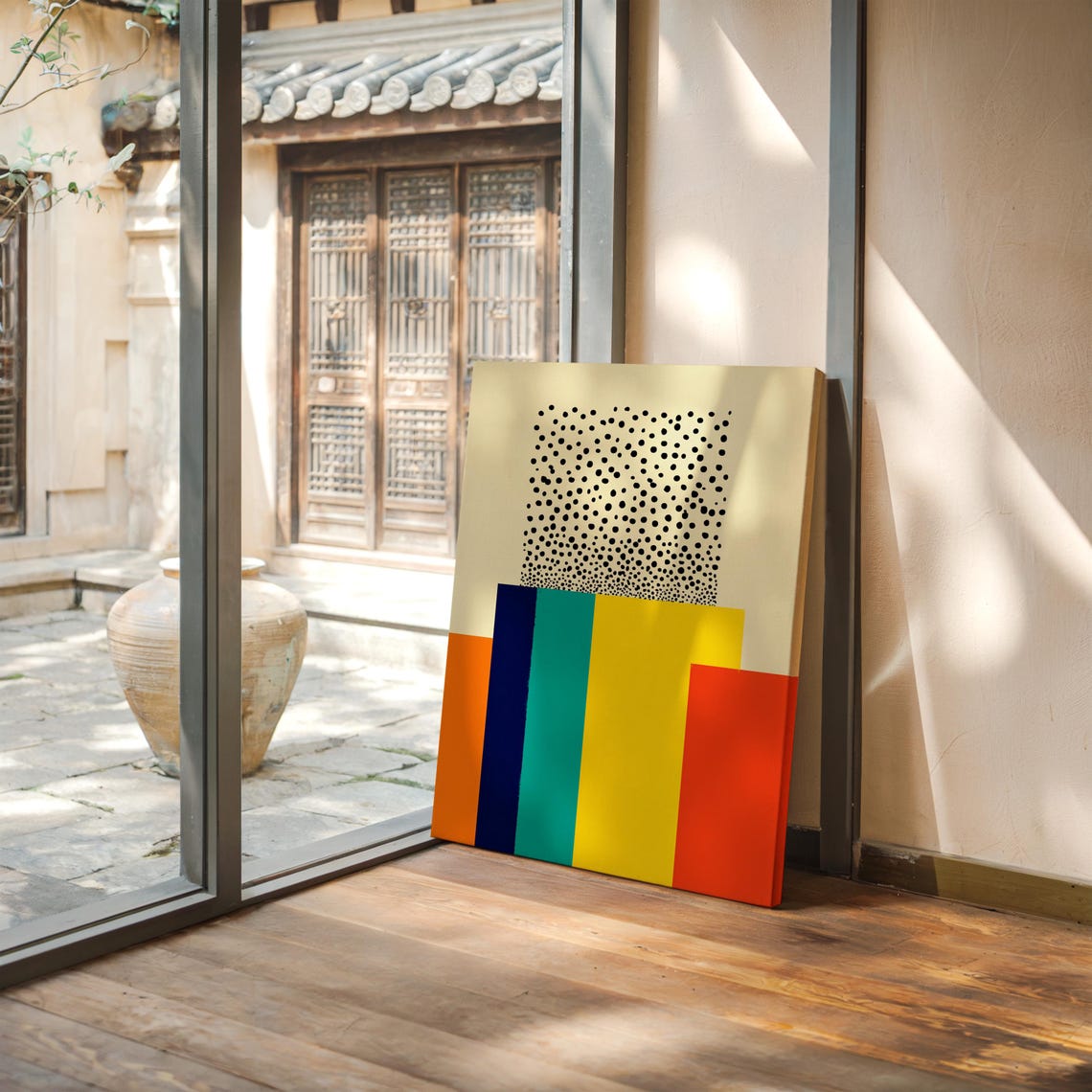 Color Block Abstract Modern Geometric Minimalist Wall Art