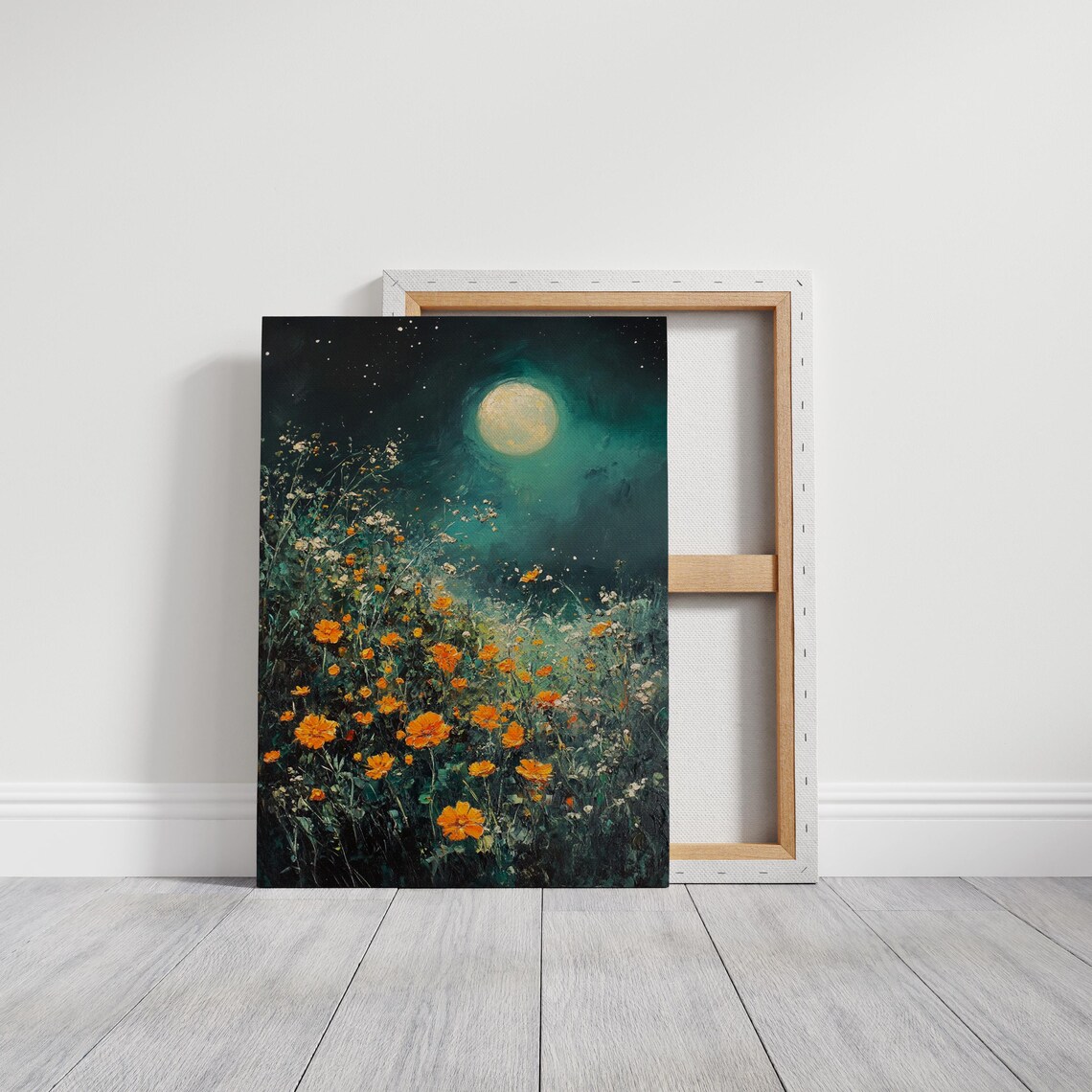 Moonlit Meadow, Rustic Nature Wall Decor - Image 3