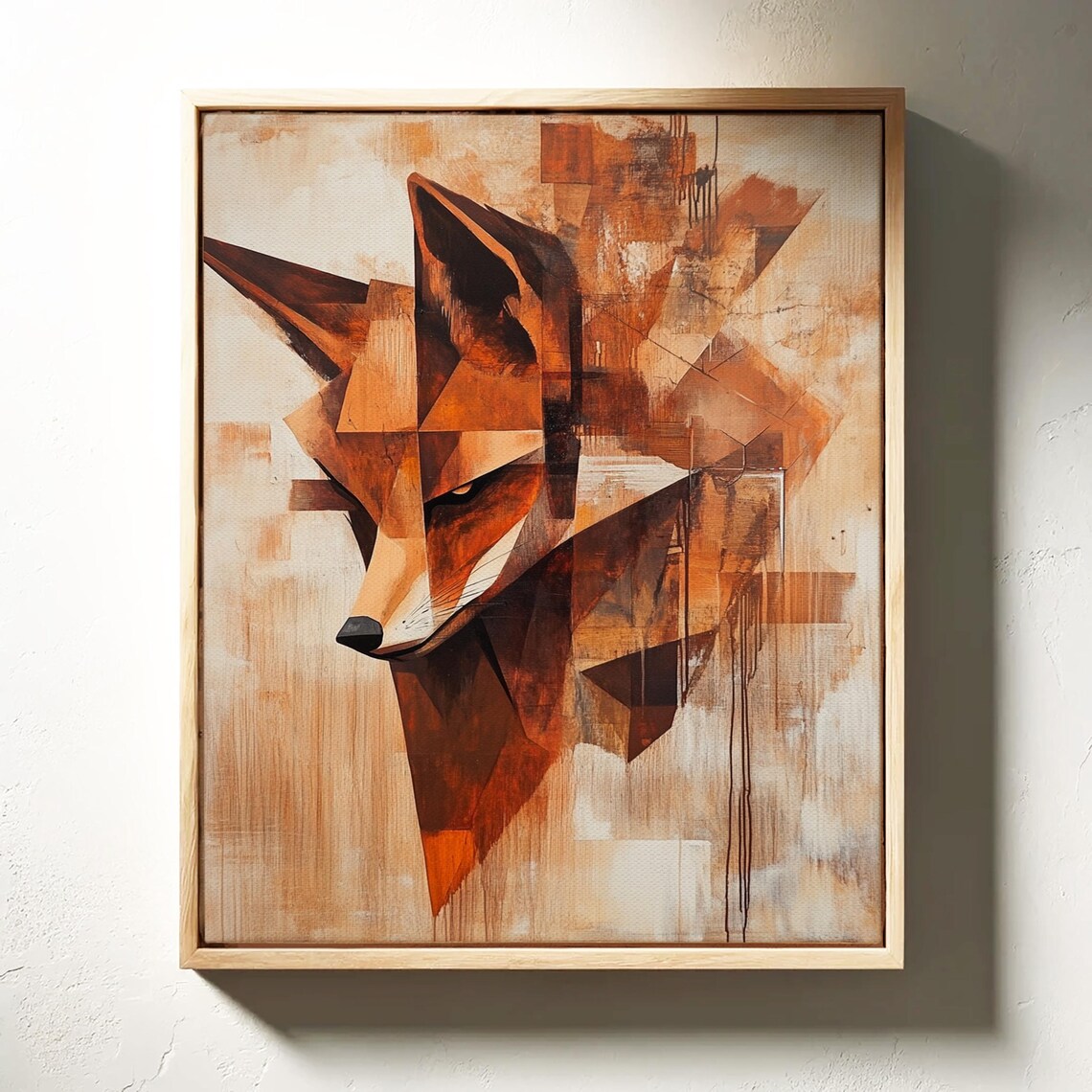 Geometric Fox Art Print, Abstract Animal Design - Image 4