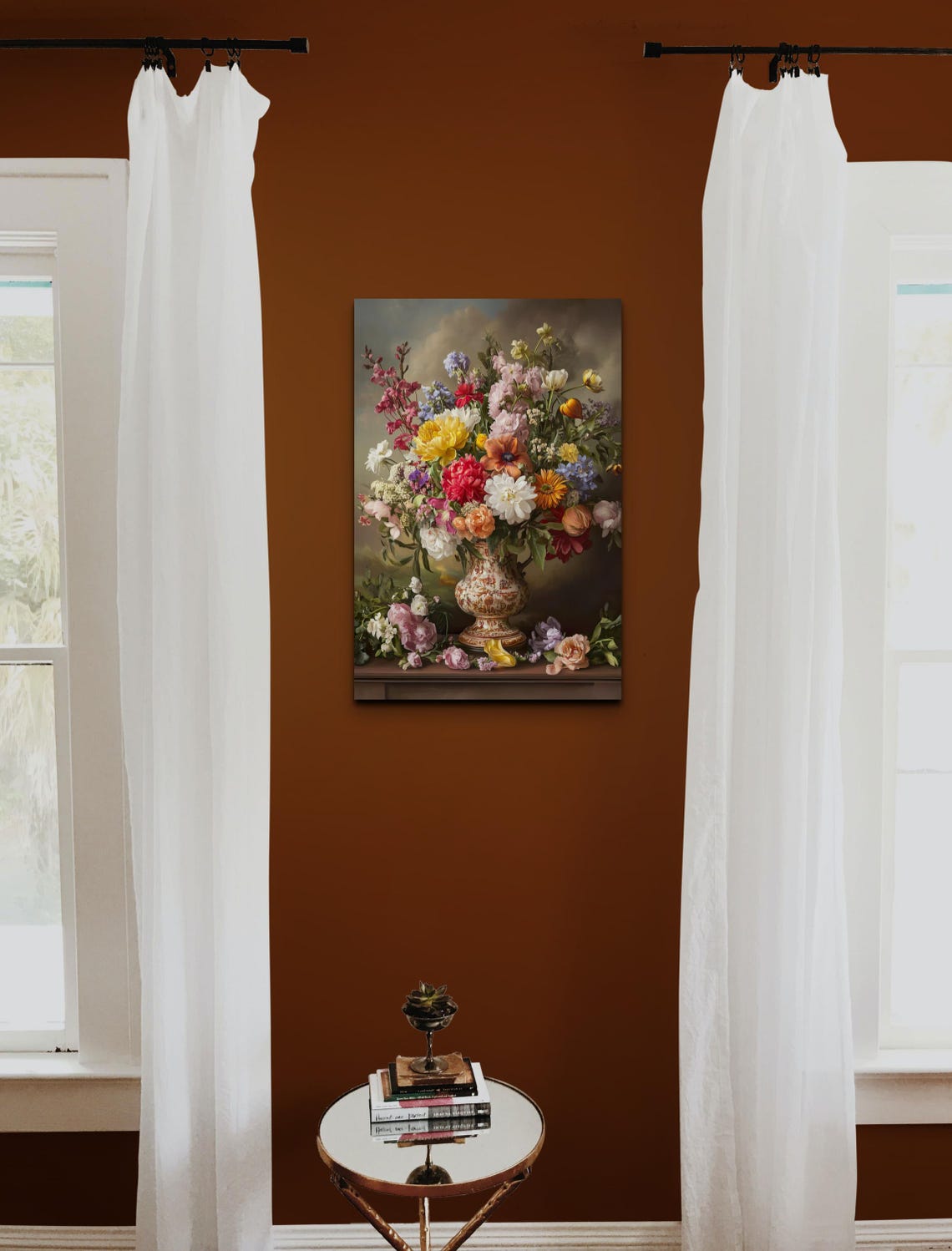 Dutch Style Floral Bouquet Ornate Vase Classic Still Life Poster - Image 6