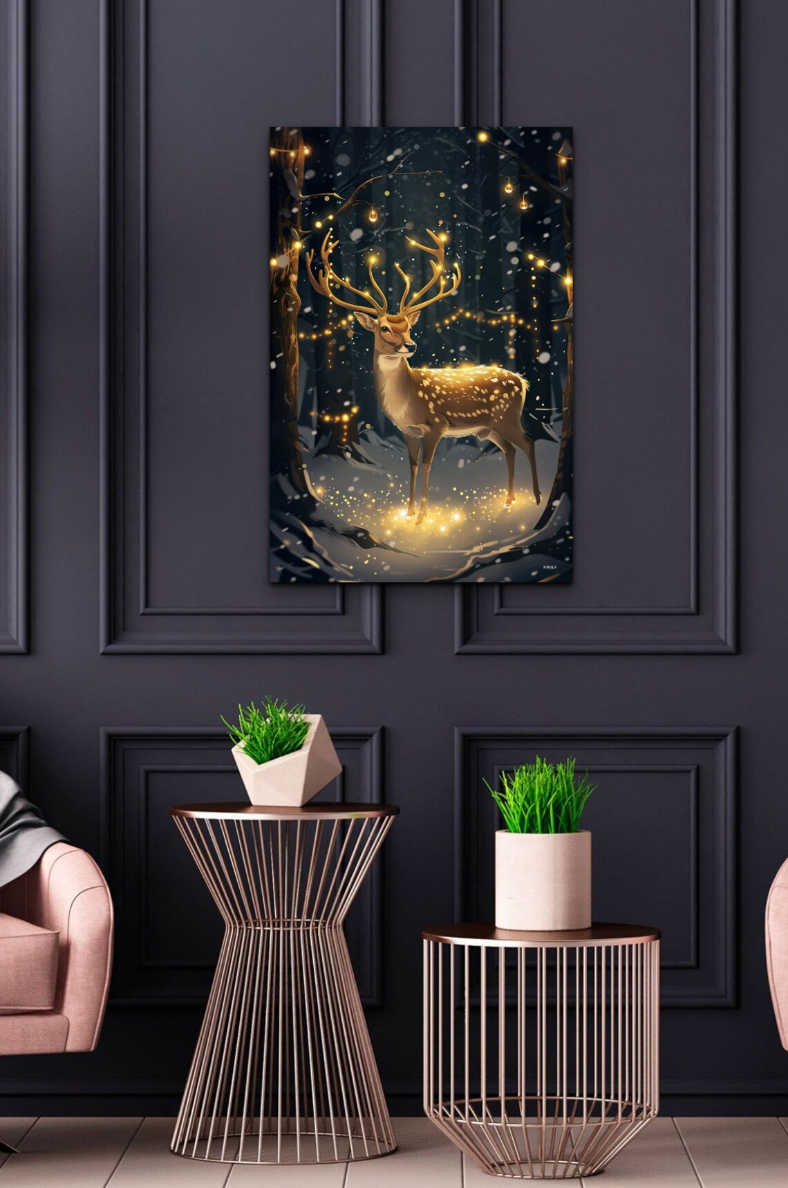 Elegant Spotted Deer Art Print, Forest Wildlife Illustration - Image 5